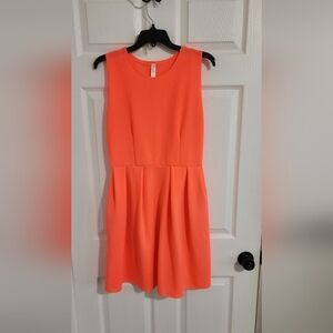 Lyss Loo Skater Dress Size Large Hot Pink Pockets Summer Ready Mini Flare